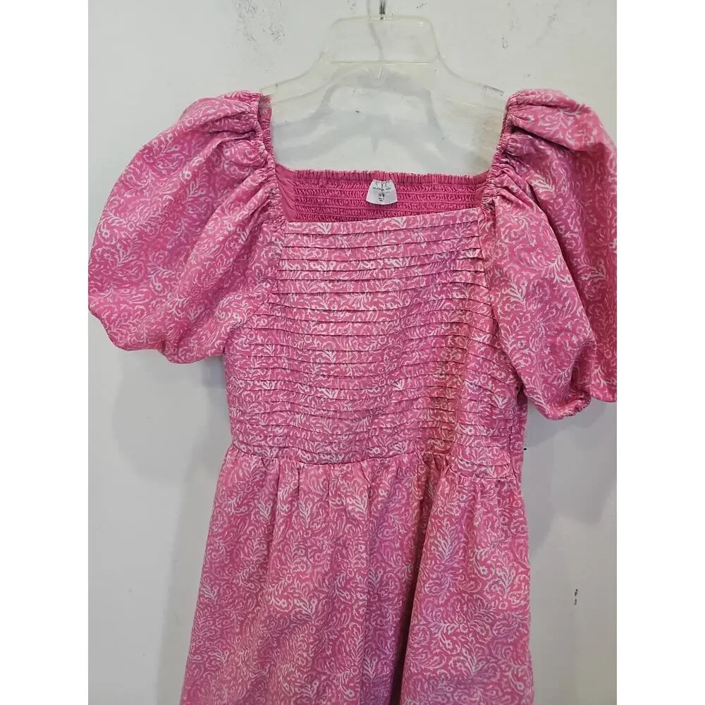 Girls Abercrombie Kids Paisley Dress size 15/16 Pink White
